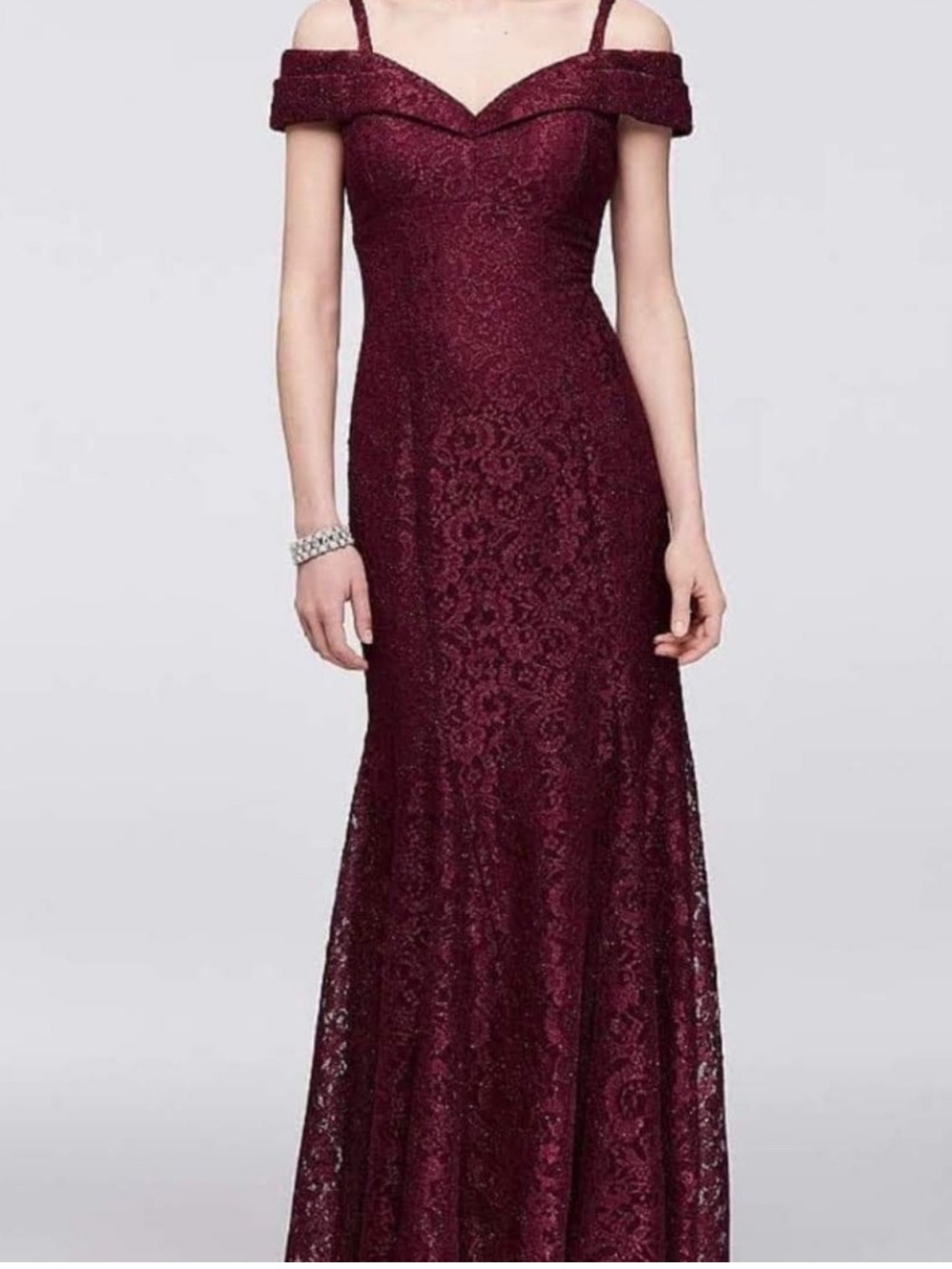 Burgundy Lace Dress